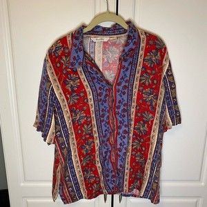 TanJay women’s plus size patterned button down